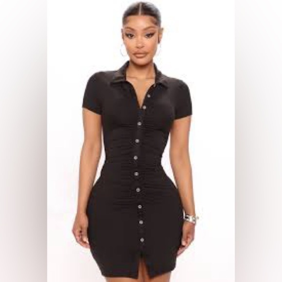 Carole Little Black Sheath Midi Dress with Notched Collar - Picture 5 of 12